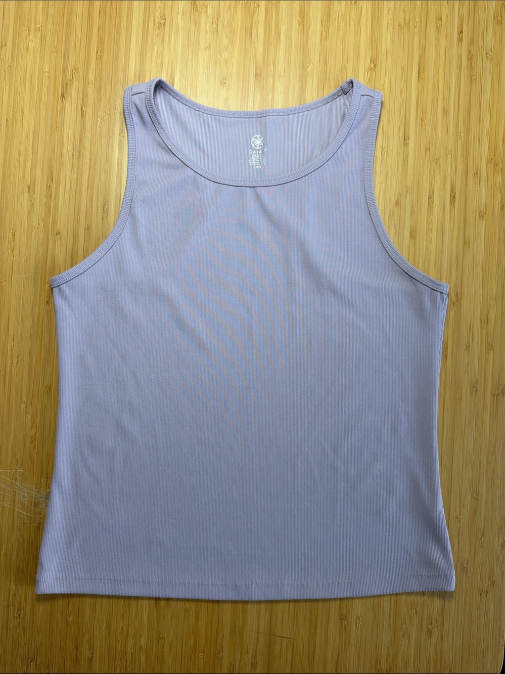 Gaiam Lilac Ribbed Tank Top - Women's Sleeveless Knit